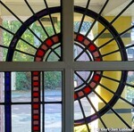 Glas in lood voordeur, detail.
<br/>
Gert-Jan Lobbes, 2018